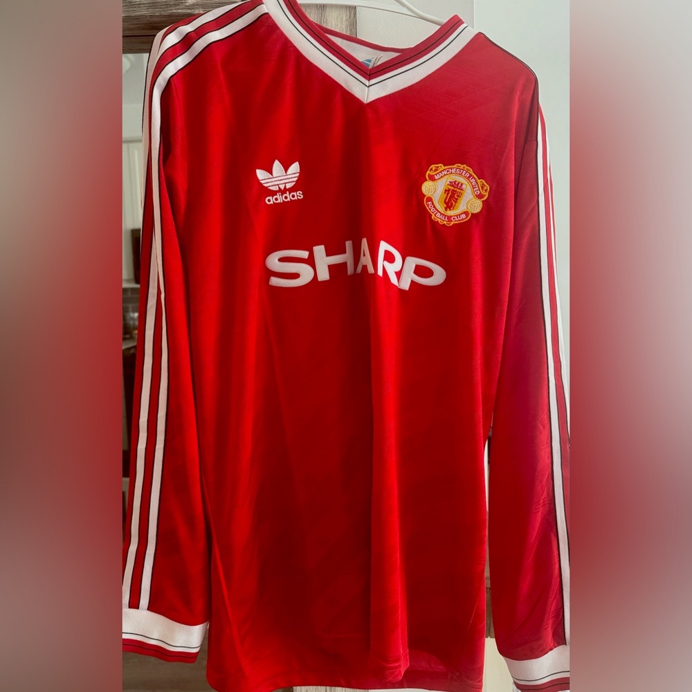 New Manchester United adidas 1990 retro home jersey long sleeve .